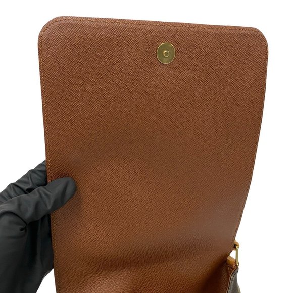 LOUIS VUITTON Brown Monogram Leather Pochette Shoulder Bag - Picture 8 of 9